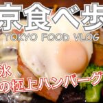 【大人の女ひとり飯】黒毛和牛A4, A5ランクの牛肉100%、極上ハンバーグと、かき氷／恵比寿「Grill マッシュ」恵比寿「OUCA」東京VLOG【ごはん日記 #34】Tokyo Food Vlog