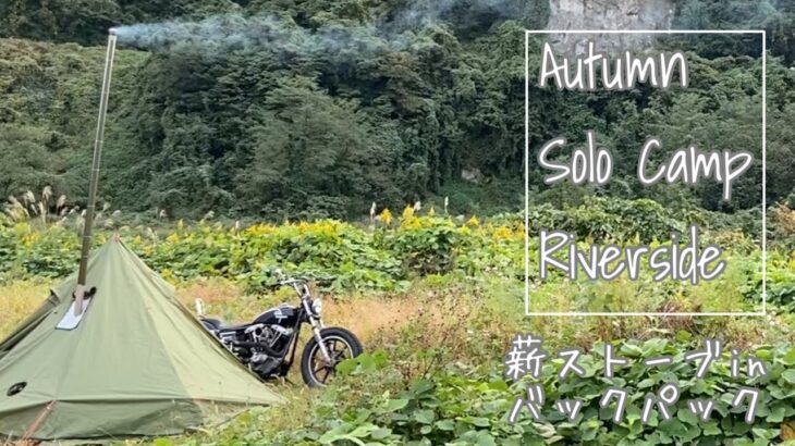 バイクで初めての薪ストーブ ソロ キャンプ ツーリング キャンツー 野営 Harley Davidson shovel solo camp