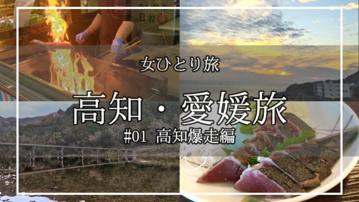 【女ひとり旅】四国/高知ドライブ旅。藁焼きカツオに沈下橋。竜串の奇岩と足摺海底館にテンション爆あがり。でも高知は広かった /道の駅/四万十川/足摺/岬/八幡浜