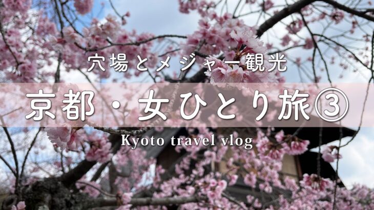 SUB【春の京都🌸女ひとり旅③】穴場＆メジャーの観光スポットを巡るゆったりとした最終日vlog【kyoto travel/japan travel】