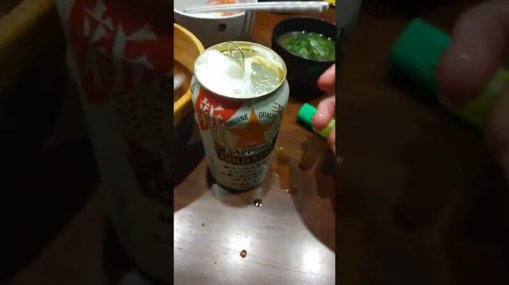 ビール　一人飲み