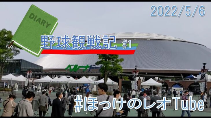 【Vlog】お1人さま野球観戦in西武ドーム20220506