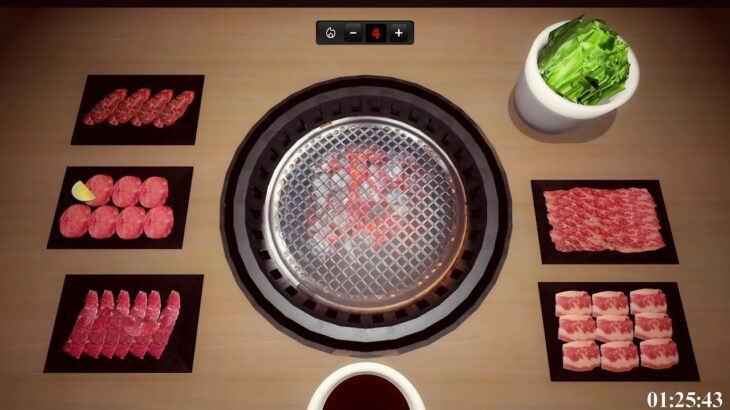 Yakiniku Simulation で一人焼肉する男