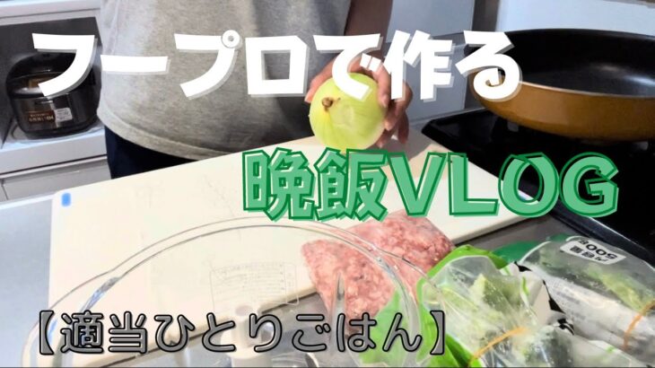 【晩飯vlog】ひとりごはん/フードプロセッサー/フープロ/適当ご飯/簡単/ご飯/記録