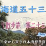 東海道五十三次　ひとり散歩旅　第二十三日目　～京都三条から東京日本橋を目指します～