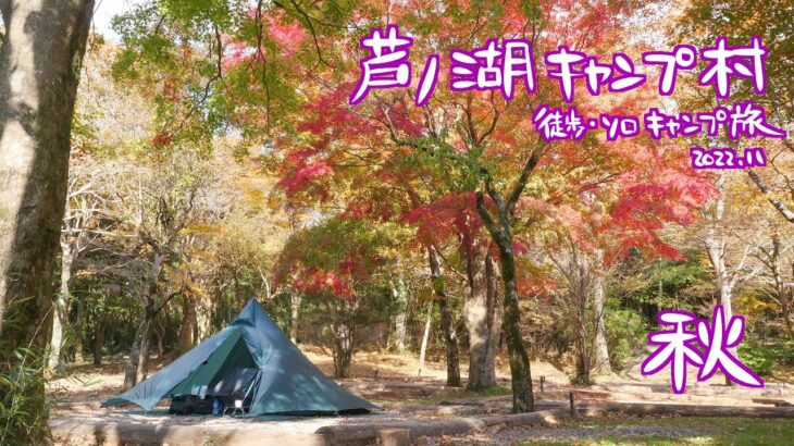 【ソロキャンプ/徒歩キャンプ】バスで行く秋の箱根を満喫するソロキャンプ【芦ノ湖キャンプ村】