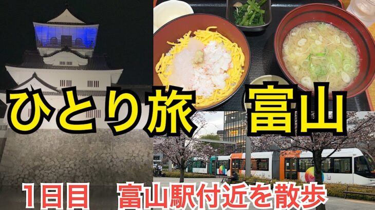 さすらい一人旅！富山観光1日目　富山グルメと街ブラ　富山の歓楽街桜木町　富山駅付近を散歩