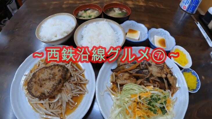 【福岡 グルメ】西鉄沿線グルメ⑦今宵もＷ定食でひとり飯🍚