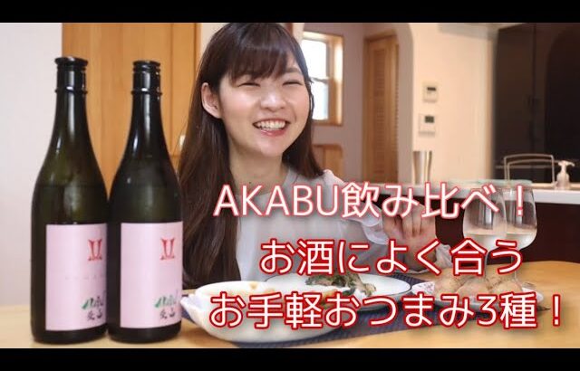 【AKABU】昼から日本酒2本！生酒と火入れの飲み比べ！ヒラマサのジェノベーゼ風カルパッチョが絶品！【日本酒女子】