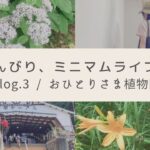 vlog.3/おひとりさまで植物園/独身ミニマリストの休日/シンプルライフ