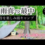 【ソロキャンプ】梅雨真っ最中、雨キャンプ-とことん山キャンプ場-