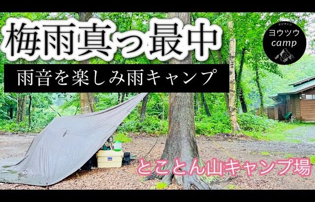 【ソロキャンプ】梅雨真っ最中、雨キャンプ-とことん山キャンプ場-