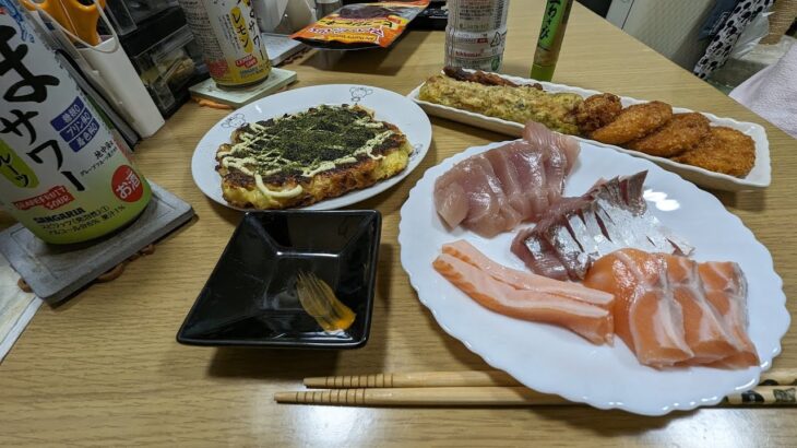 20230802休日アル中ギャンブル依存症ド底辺おっさん地獄のひとり夕食（´・ω・`）