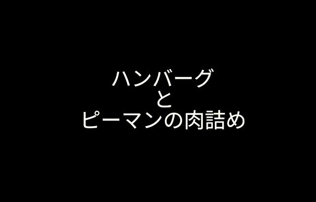 ひとり飯『ハンバーグとピーマンの肉詰め』