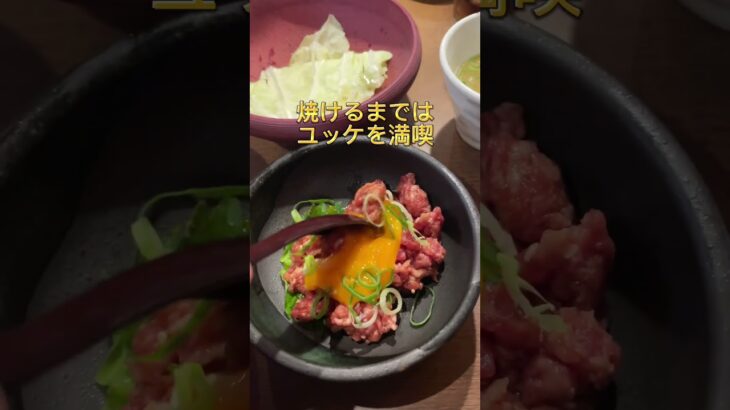 情熱ホルモンで一人焼肉をする独身男性 #焼肉 #情熱ホルモン#一人焼肉 #独身男性 #ユッケ