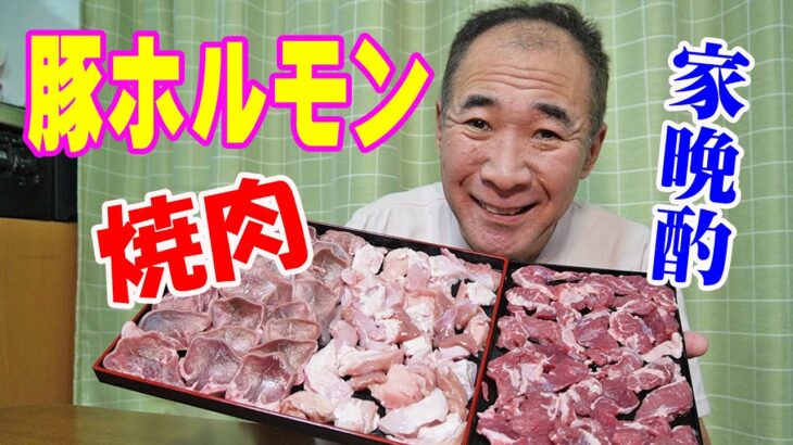 豚ホルモン【一人焼肉】久しぶりの豚ホルモンで焼肉！豚タン・ガツ・ハラミが旨いっ！≪肉≫≪焼肉≫≪飯≫