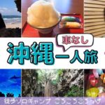 【独身女一人旅】飛行機に乗れない！？トラブルで始まる車なし沖縄観光！4泊5日　 徒歩ソロキャンプ女子