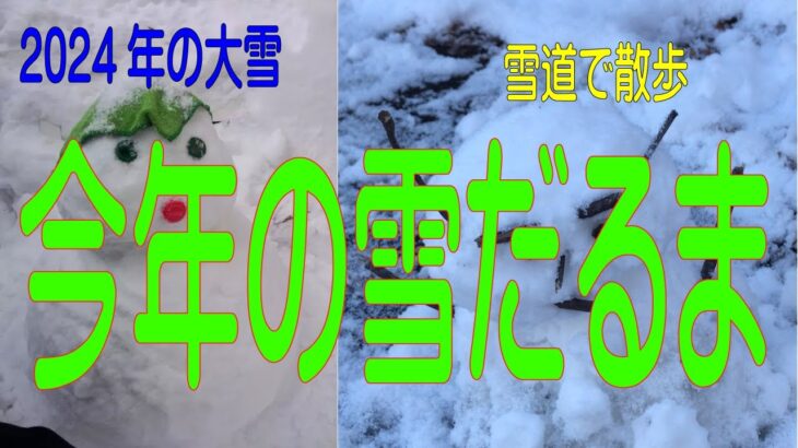 雪だるま、雪の中で一人の散歩。