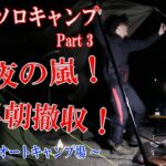 【ソロキャンプ動画】西湖でソロキャンプ Part 3  ～西の海オートキャンプ場～ 深夜の嵐！ 編