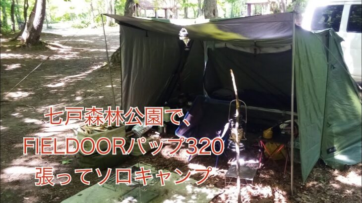 七戸森林公園でFIELDOORパップ320張ってソロキャンプ