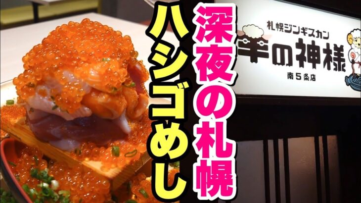 【ひとり旅】チャンネル史上最も贅沢なハシゴ！深夜に北海道めしを食って寝る！【飯テロ】