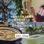 【ひとり暮らしvlog】お盆の日公園でお散歩/暑い日に食べる体に優しい扁炉（ピエンロー）鍋 晩酌