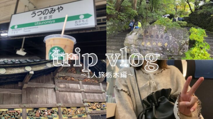 【vlog】一人暮らし社会人の栃木1人旅🌼日光や宇都宮中心に楽しんだ女の1人旅行忘備録✈️