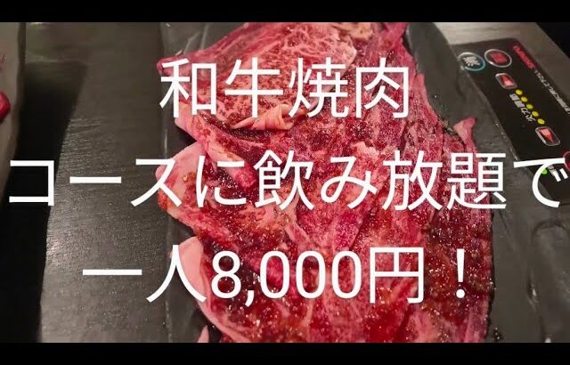 和牛焼肉屋でコースと飲み放題で一人8000円！またリピートしたくなる味で、すき焼き牛肉の味が半端ない！일본 도쿄 추천 야키니쿠 맛집~!