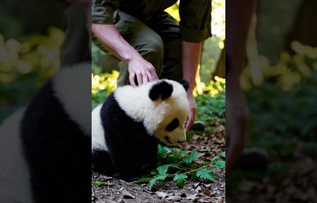 一人で散歩するパンダの赤ちゃん　Baby panda walking alone　 #パンダ #panda #aiパンダ