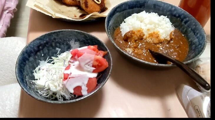 【40代 バツイチ おひとり様の休日】1000円のプチ贅沢 桜スコーンと牛バラカレーを食べる！ #40代独身 #日常vlog